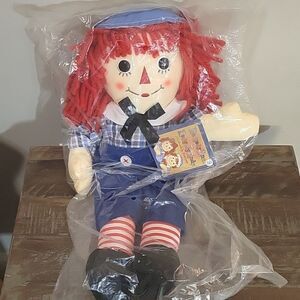 Raggedy Andy Classic Doll 16" Handmade By Aurora Plush NEW WITH TAGS